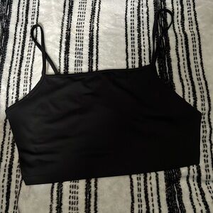 Basic black crop top